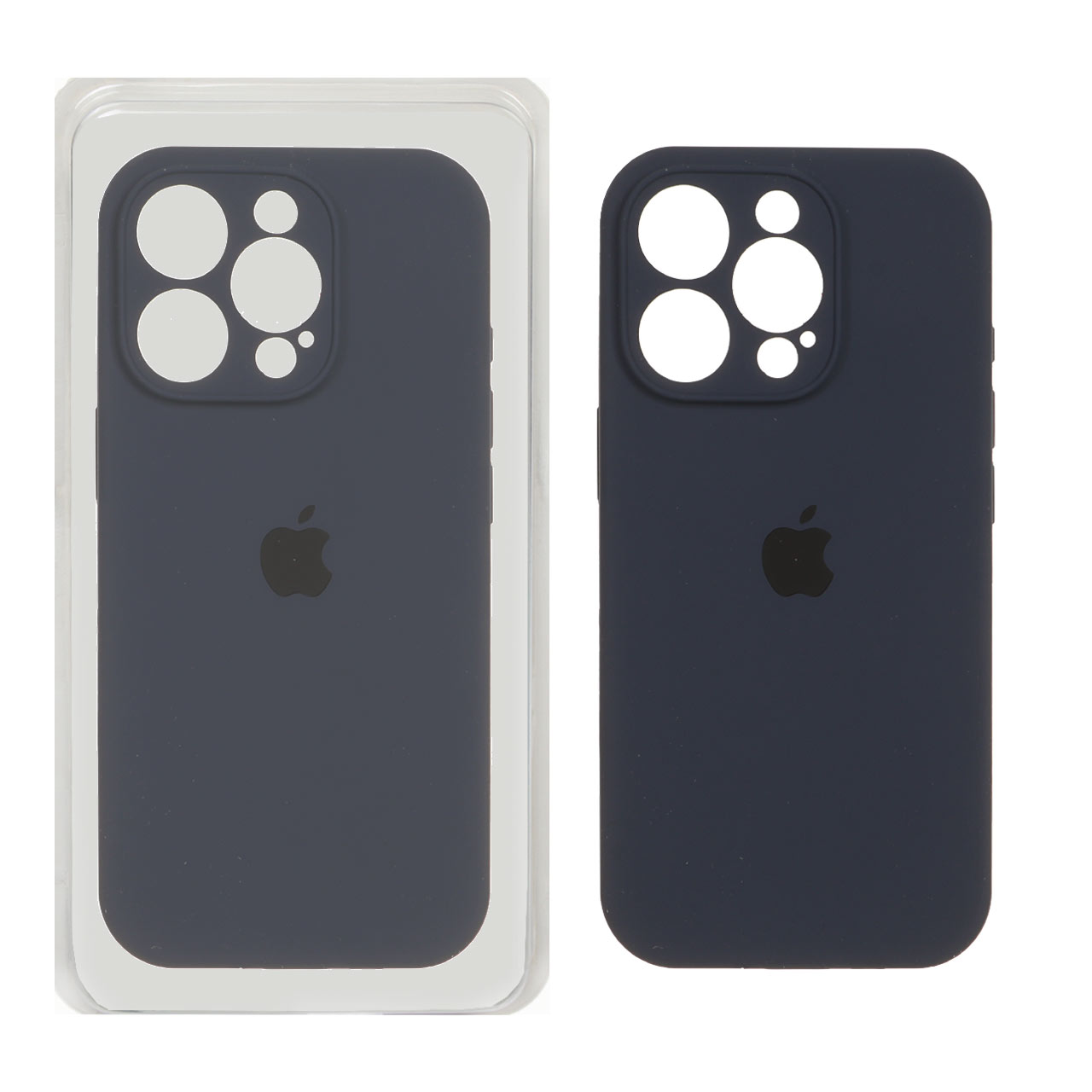 قاب سیلیکونی پاک کنی محافظ لنزدار اورجینال Apple iPhone 16 Pro - سرمه ای تیره (پک اصلی)